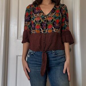 Floral Multicolor Women's Top